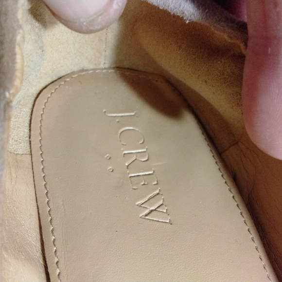 J. Crew Tan Suede Ballet Flat Block Heel Loafers Women's Size 6 - Picture 4 of 10
